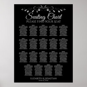 19 Tableau Élégant Mariage noir