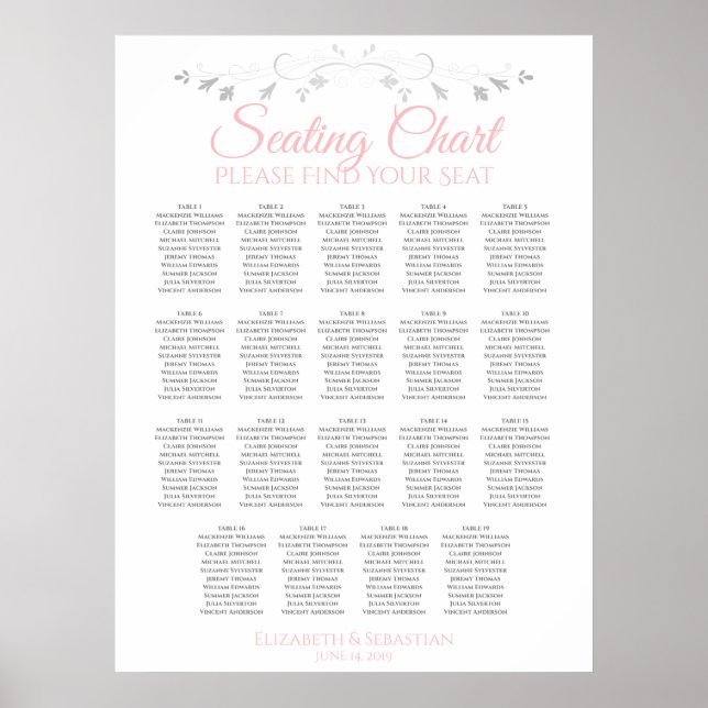 19 Tableau Mariage rose et gris (Devant)