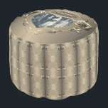 19e/8e anniversaire du Mariage Pouf<br><div class="desc">Hélas, un somptueux pouf pour HER pour honorer leurs 19ème ou 8ème, bronze, anniversaire de mariage avec un emblème du coeur et un texte de médaillon, est-ce spécial ? ! Des graphismes roses bronzéesques avec mon motif de coeur encadrant sa photo préférée. Si vous souhaitez une personnalisation ou une illustration...</div>