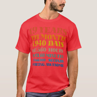 19e anniversaire 19 ans d'être génial Tshirt Bd