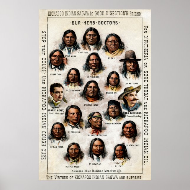 19e C. Poster en médecine indienne (Devant)