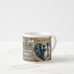 19ème/8ème Bronze   2 Photos Mug<br><div class="desc">Cherchez-vous la bonne tasse d'expresso pour leur anniversaire mariage,  marquant le jalon avec leur photo? Peut-être l'avez-vous trouvé avec mon design rose en bronze original et modèles pour la personnalisation!</div>