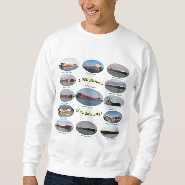 1 000 pieds sur le sweatshirt des Grands Lacs (Devant)