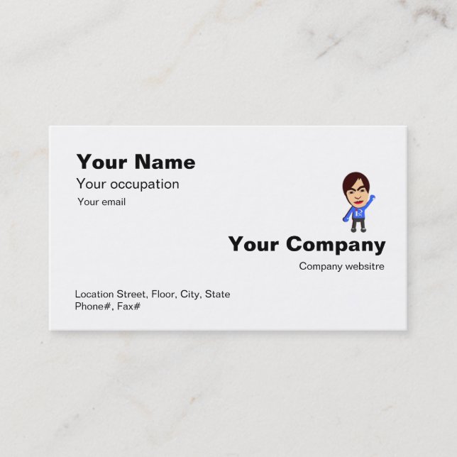 1-2-3 facile au carte de visite blanc simple fait (Devant)