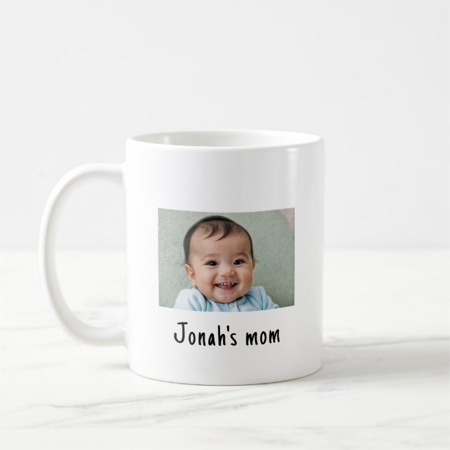 1 Bébé personnalisé Photo Café Mug 11 oz - 15 oz (Gauche)