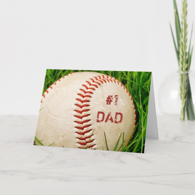 #1 Carte de voeux Papa Baseball (Devant)