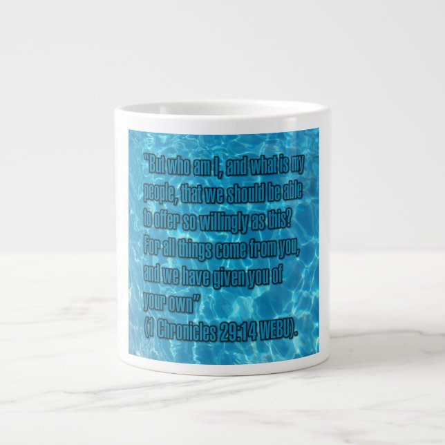 1 Chroniques 29:14 WEBU Mug (Devant)