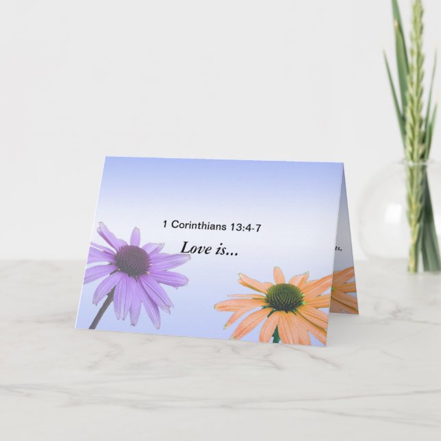 1 Corinthians 13:4-7 Carte d'amour (Devant)