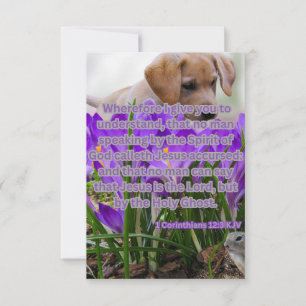 1 Corinthiens 12:3 Bible Verse Carte de voeux Pic