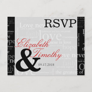 1 Corinthiens 13 carte postale RSVP