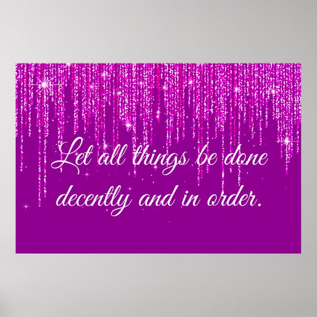 1 Corinthiens 14:40 Poster (Devant)