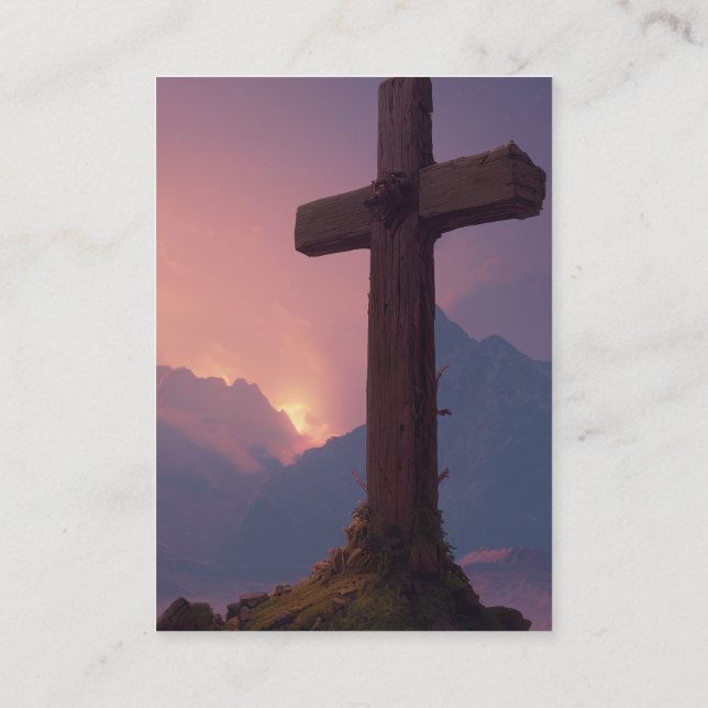 1 Corinthiens 1:18–19 KJV Cartes - Croix Épaisse (Dos)