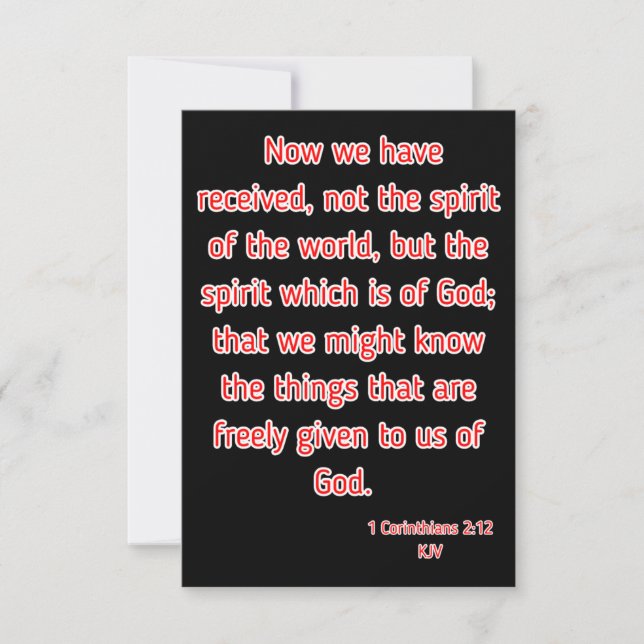 1 Corinthiens 2:12 Bible Verse Carte de voeux (Devant)
