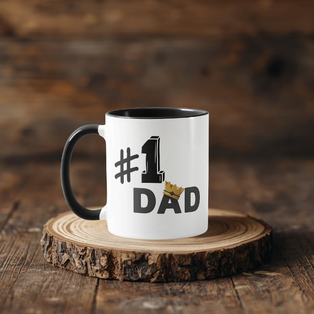 #1 Dad Love Personalized Mug (Créateur téléchargé)