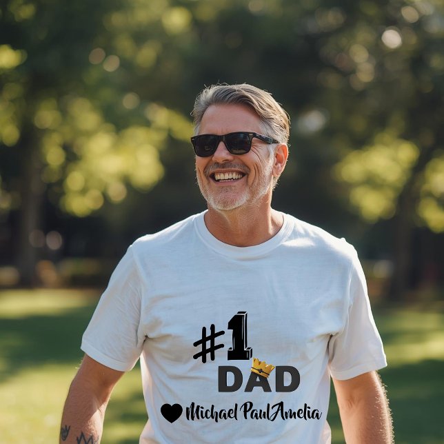 #1 Dad Love Personalized T-Shirt (Créateur téléchargé)