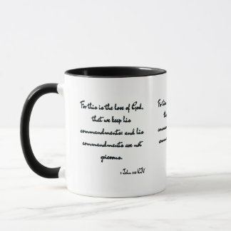 1 Jean 5:3 KJV Bible Verse Mug à deux tons
