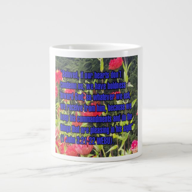 1 John 3:21-22 Mug WEBU (Devant)