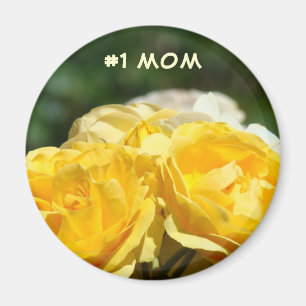 #1 Magnet maman Rose jaune Fleurs Jardin Roses