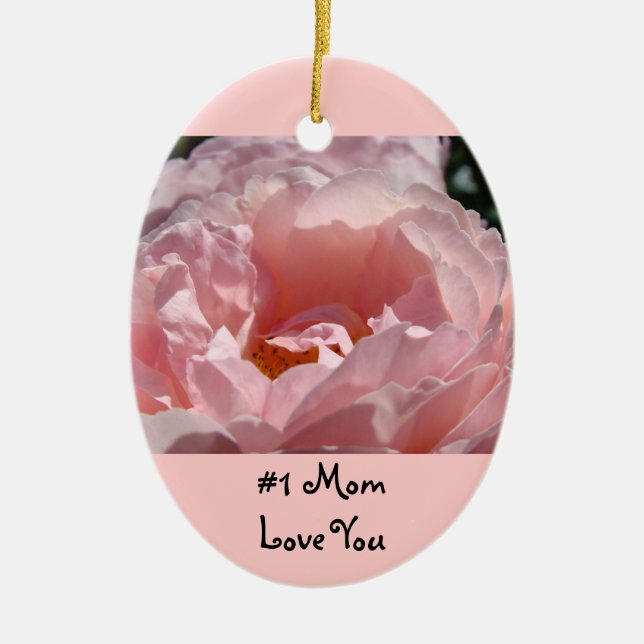 #1 Maman ornements Amour Vous Rose Fleur Rose (Devant)