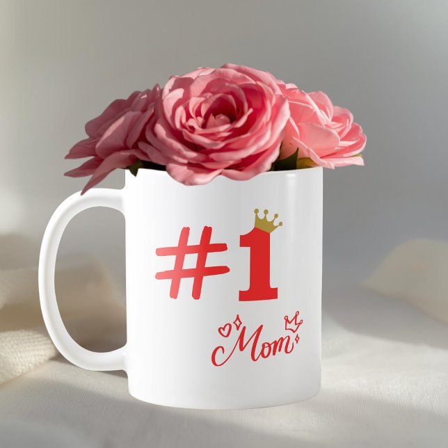 #1 Mom Love Personalized Mug (Créateur téléchargé)