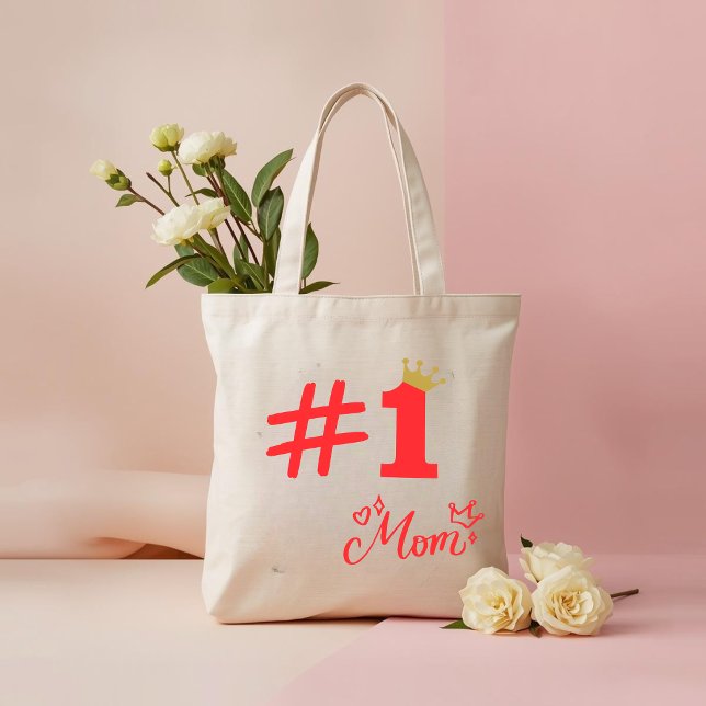 #1 Mom Love Personalized Tote Bag (Créateur téléchargé)