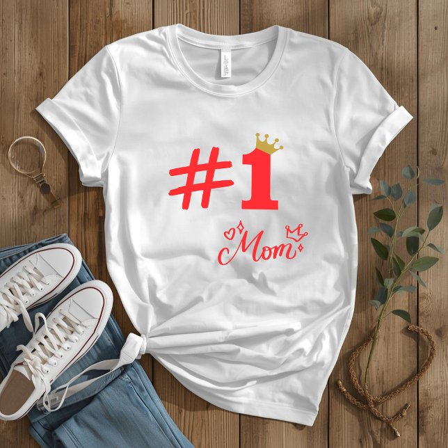 #1 Mom Love Personalized Women’s T-Shirt (Créateur téléchargé)