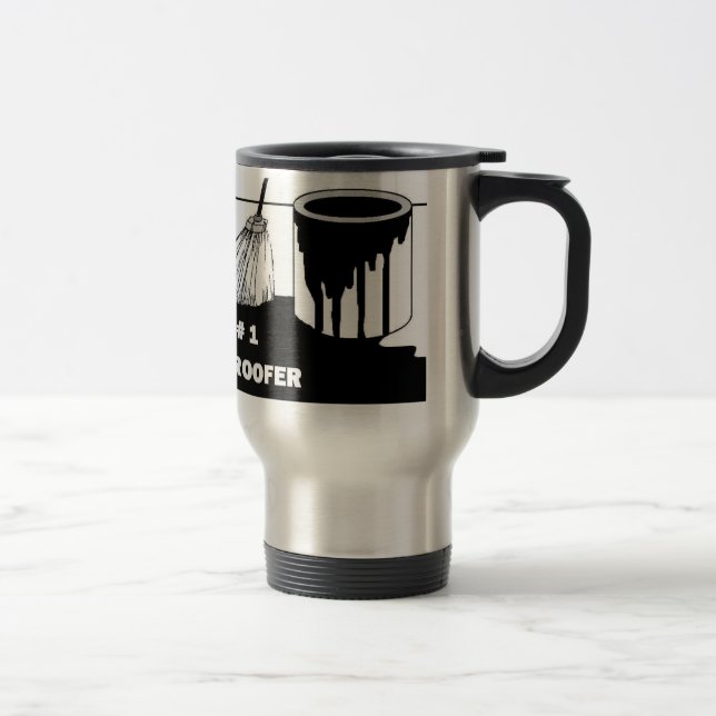 #1 Mug de café sur le toit (Droit)