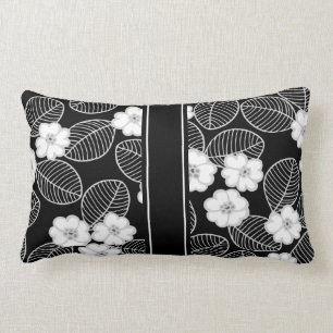 1 Oreiller Décor Ensembles Damassé Noir Blanc