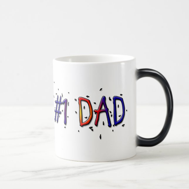 #1 Papa Fête des pères Morpher café Mug (Droite)