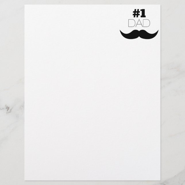 #1 Papa Mustache noire - Numéro Un (Devant)