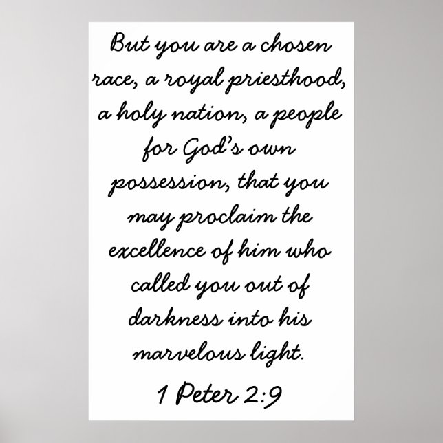 1 Peter 2:9 Poster (Devant)