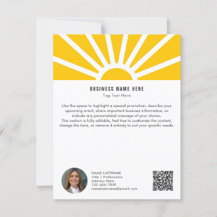 1 Photo QR Sunrise Minimaliste Carte d'informati