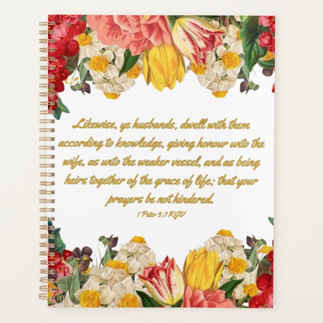 1 Pierre 3:7 Bible Verse Calendrier Planificateur (Devant)