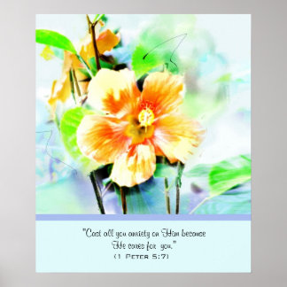 1 Pierre 5:7 Poster chrétien