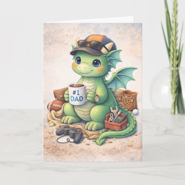 #1 Tasse à café Papa Carte de vœux drôle pour la f (Devant)