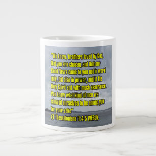 1 Thessaloniciens 1:4-5 WEBU Mug