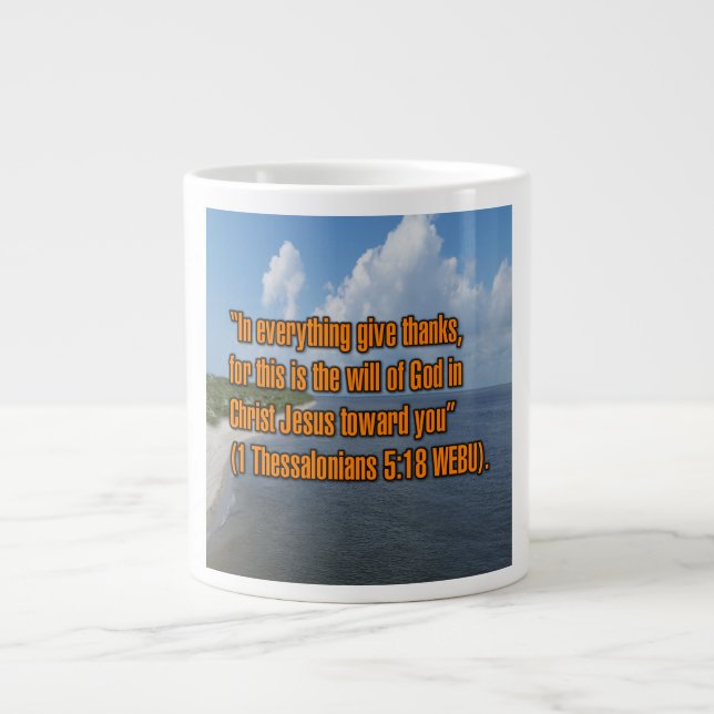 1 Thessaloniens 5:18 WEBU Mug (Devant)
