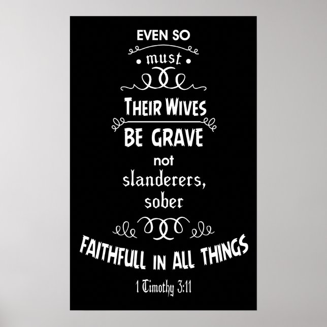1 Timothy 3:11 Poster (Devant)