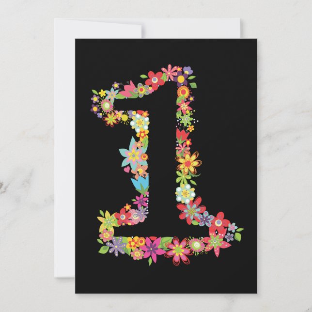 1er anniversaire de bébé Numéro 1 Invitation perso (Devant)