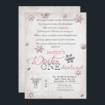 1er anniversaire hiver Onederland Invitation<br><div class="desc">La couverture de neige qui vient avec chaque hiver transforme complètement le monde, et quand votre petite fille est née, elle a complètement transformé votre vie ! Célébrez cette occasion en créant un pays merveilleux hivernal. Vous n'aurez pas à baisser la chaleur et ouvrir les fenêtres au vent froid et...</div>