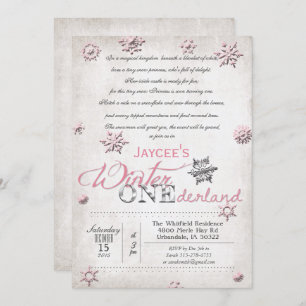 1er anniversaire hiver Onederland Invitation