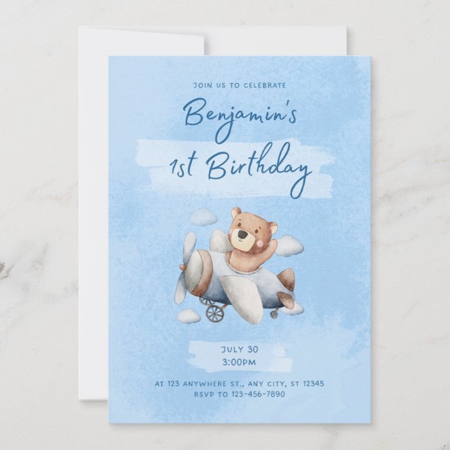 1er anniversaire Invitation (Devant)