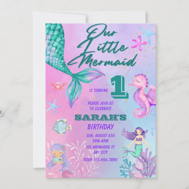 1er anniversaire Invitations (Devant)