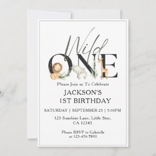 1er anniversaire invitations enfants fantaisie sau