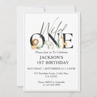 1er anniversaire invitations enfants fantaisie sau