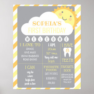 1er Anniversaire Jalon Poster Sunshine