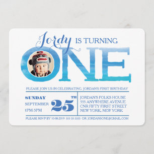 1er anniversaire Ombre aquarelle une invitation ph