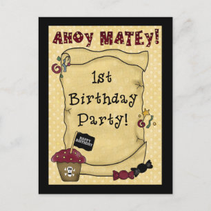 1er anniversaire Pirate Invitations