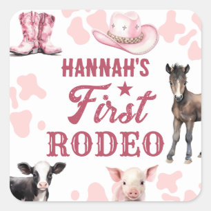 1er Anniversaire Rodeo Pink Sticker