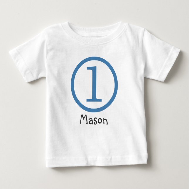 1er Anniversaire T-Shirt Boy personnalisable (Devant)